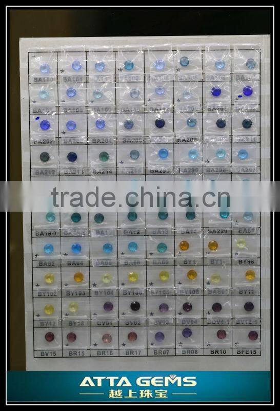 cabochon cut oval created quartz-sapphire blue glass