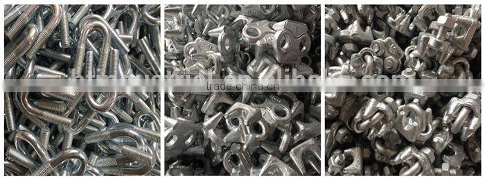 CHINA MANUFACTURER GALVANIZED DIN741 MALLEABLE WIRE ROPE CLIP