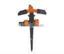 three arm sprinkler with spike for garden irrigation