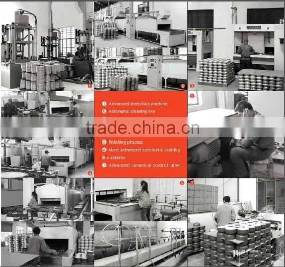 Mirror polished aluminum non stick fry pan