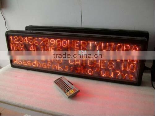 Double Sided 16x64 Pixels Green Color Outdoor LED Moving Message Display Sign