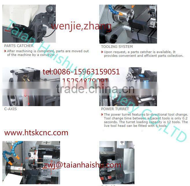china manufacturer HS-CNC20D double spindle swiss cnc lathe(turning,milling,drilling, boring composite machine)