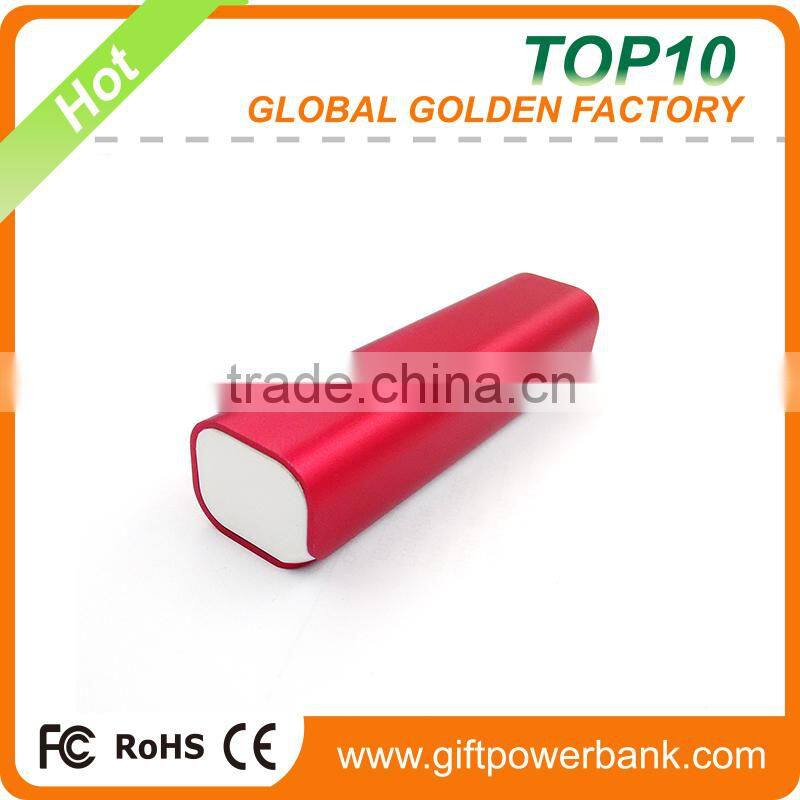 MINI power bank Factory price,2600mAh beautiful aluminium mobile power