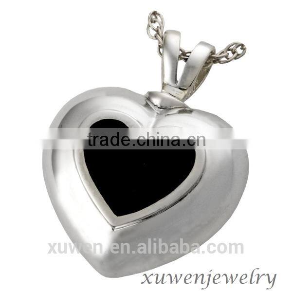 casting single stone 316l stainless steel keepsake jewelry cremation ashes pendant