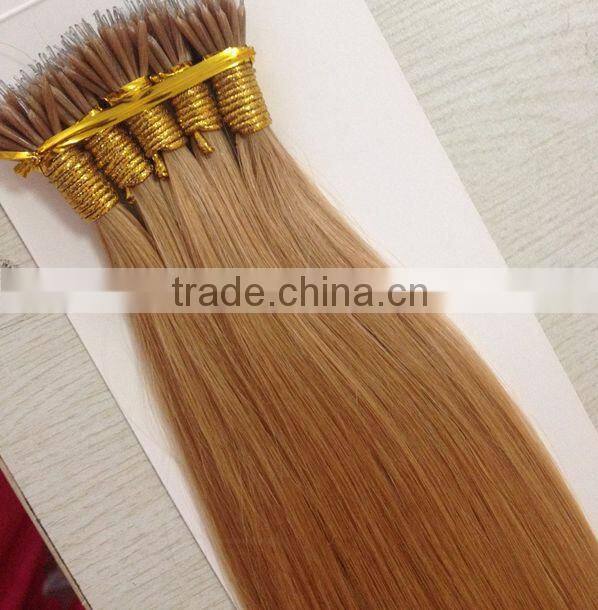 Double Drawn Nano Keratin Protein Hair Wholesale Brazilian Nano Ring Hair Extensions