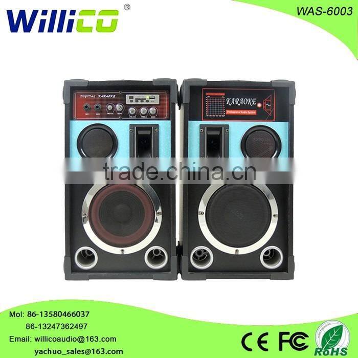 Hot sell 2.0 professional audio active stage speaker with USB speake