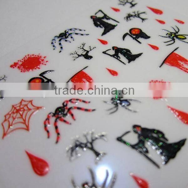 Halloween nail art decals holiday nail art stickers ghost nail decals suppliers