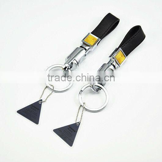 3623 fashion keychain metal keychain, good quality leather keyholder,custom key chain