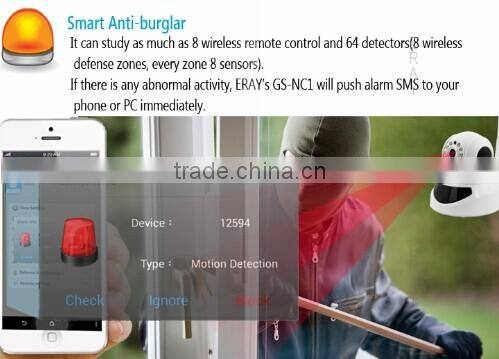 WIFI alarm IP camera fire alarm built-in siren