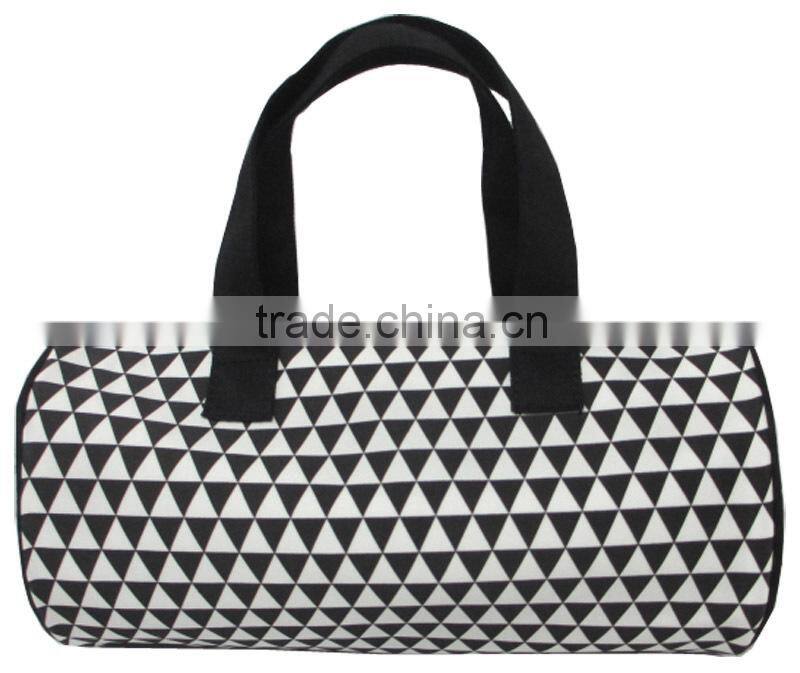 Cute printed elastic satin tote bag for ladies