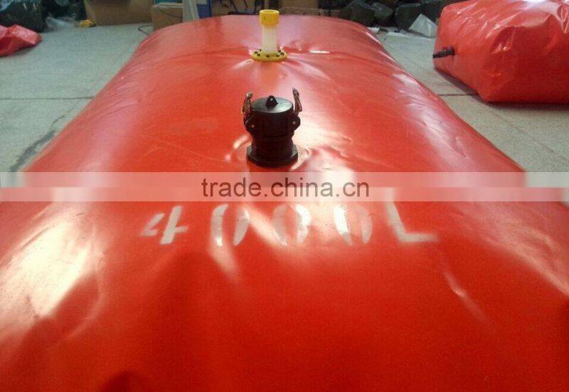 4000liter red PVC rectanguar collecting rain water bladder