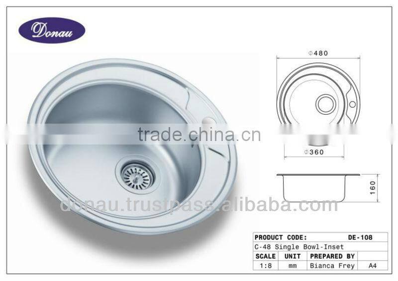 C-48 Linen Stainless Steel Kitchen Sink (DE108)