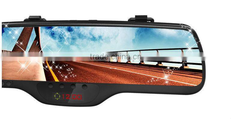Novelty 140 Degree Wide Angle 2.7 inches Dual Lens Car Rearview mirror Camera DVR