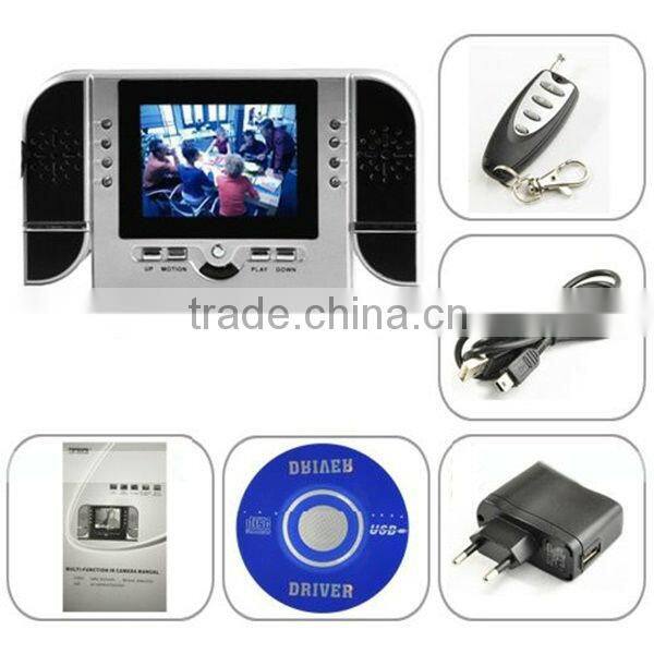 Night Vision Motion Detecting HD 720P Hidden Camera SD Card DVR Clock