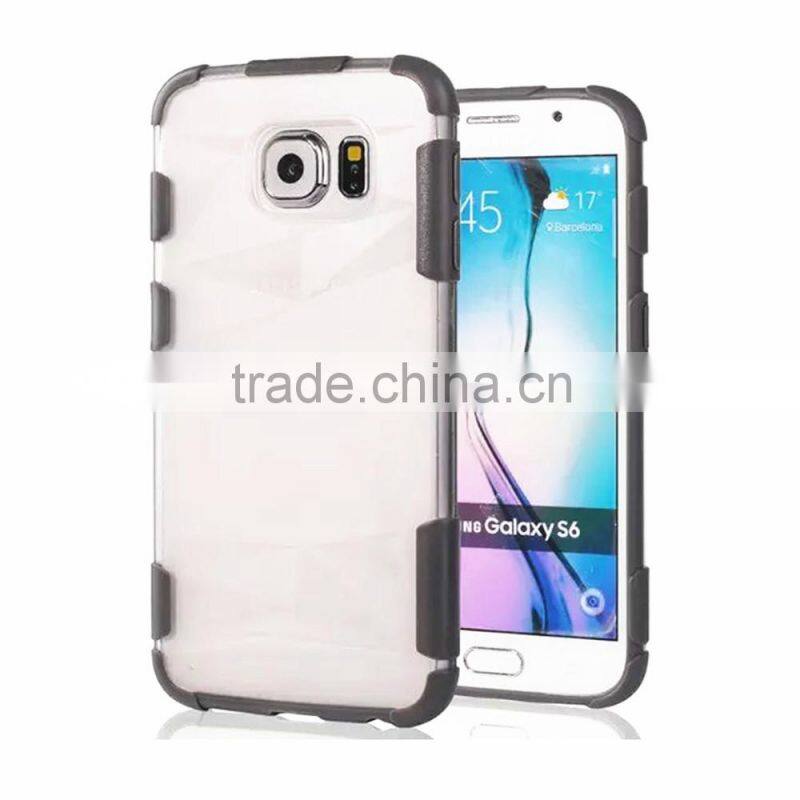 Pc+Tpu material back cover hard case for Samsung S6