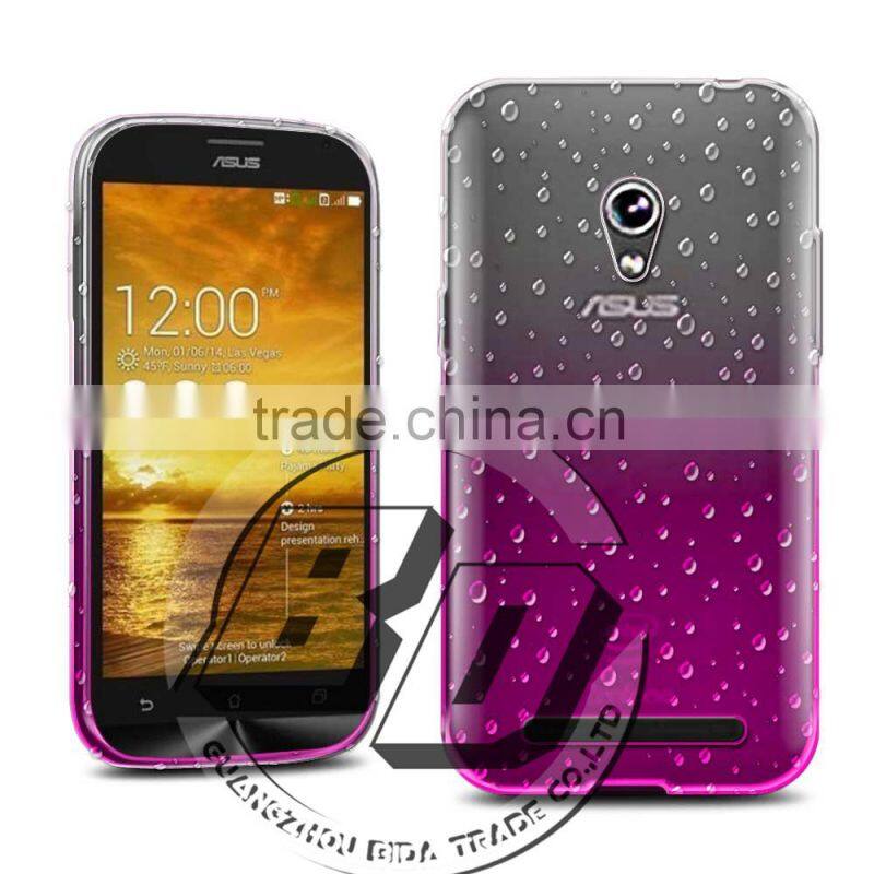Newest Stylish 3D Raindrops Gradient Color Style Transparent Hard PC Case For ASUS Zenfone 5 Lite mobile phone case cover