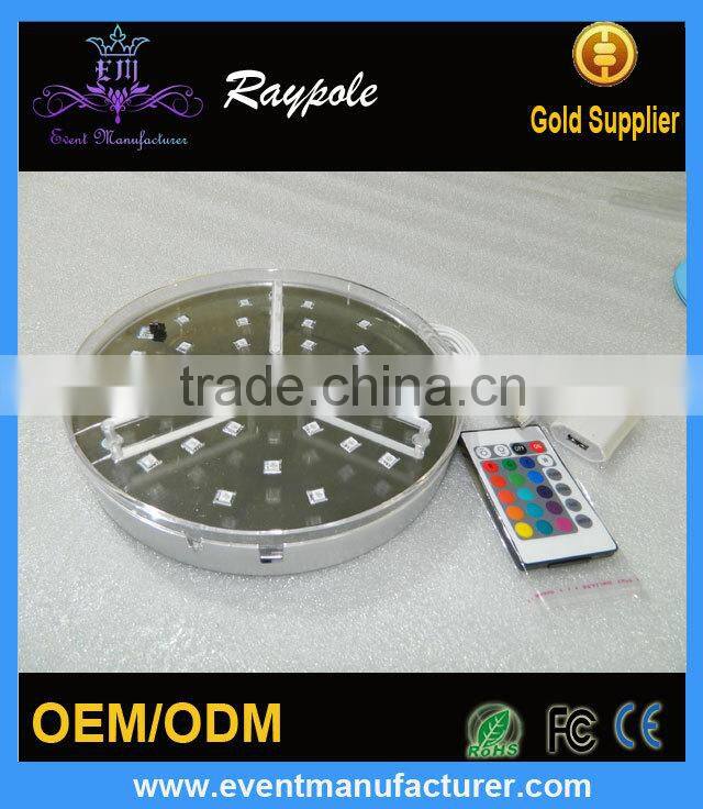 Rechargeable Multi-Color Changing Round Bottle Glorifier LED Light Base