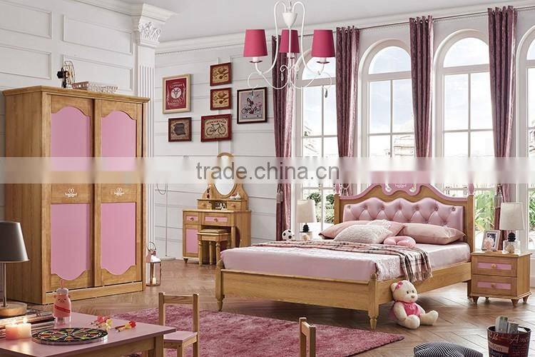 latest bedroom furniture sets design white wooden single bed for kids