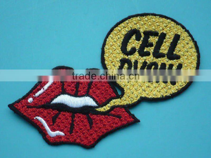 colorful pentagram embroidery patch for apparel