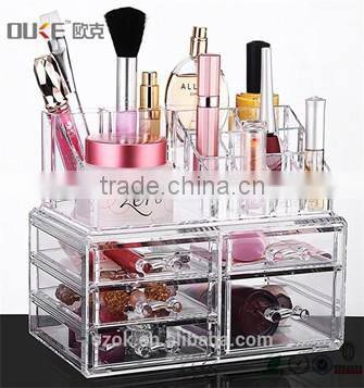 High quality clear acrylic makeup organizer display stand