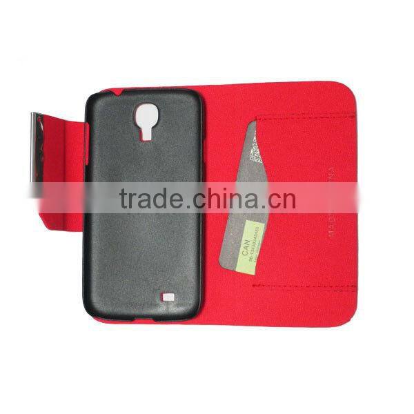 The latest design wallet leather Phone Case for lenovo S820t with card slot hot red and various colors