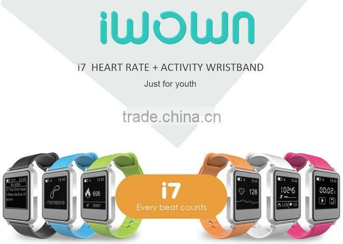 iwown I7 Smart Wristband Bluetooth 4.0 Smart bracelet Intelligent Sports Watch Step Sleep Track Caller ID display