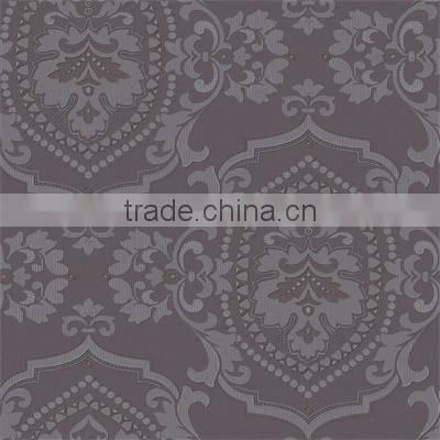 New popular beautiful heavy embossing vinyl wallpaper/ home wallpaper design
