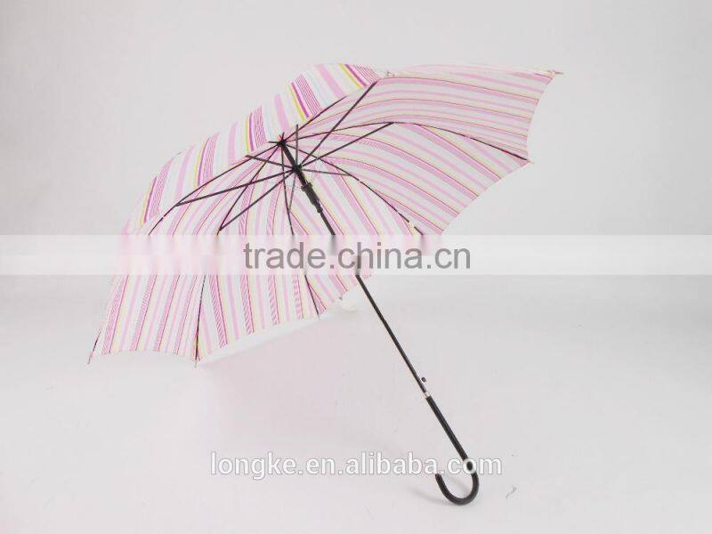 fancy straight shaft striped printing umbrella slender