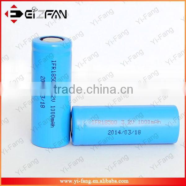 EFAN 3.2V 1200mAh IFR 18500 LiFePO4 rechargeable battery