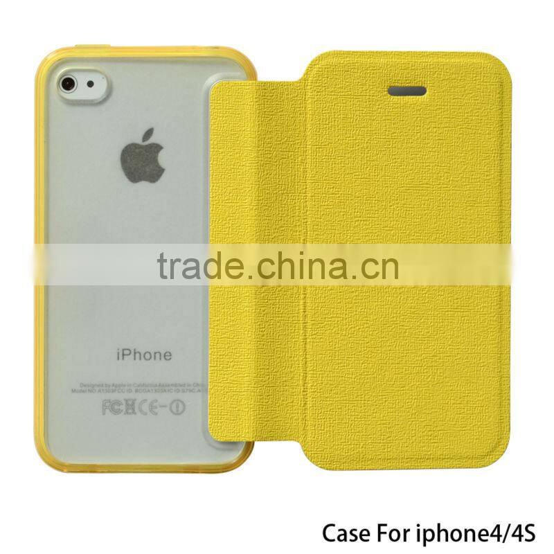 High quality custom leather phone cases for iphone 4 mobile phone