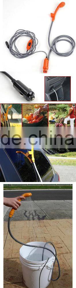 12V Portable Automobile Shower Set Water Pump Travel Trip Camp Boat Car Caravan