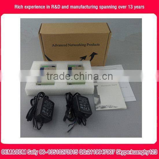 Industrial RS-422 to Single-mode Duplex Serial to Fiber Converter, 1310nm/1550nm 20km Fiber optic modem