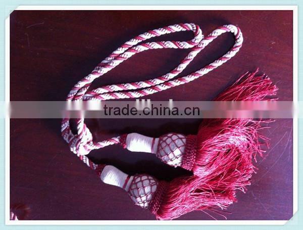 New Design Decorative 100% Polyester Decorative Curtain Tassel / Fringe / Tieback