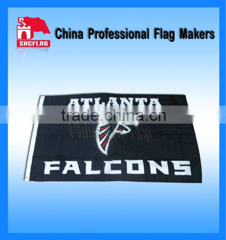 High quality polyester promo flag banners 4 gromet