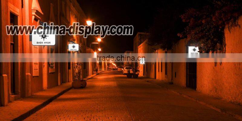 2017 Hot selling outdoor solar LED lighted sign boxes for wholesale
