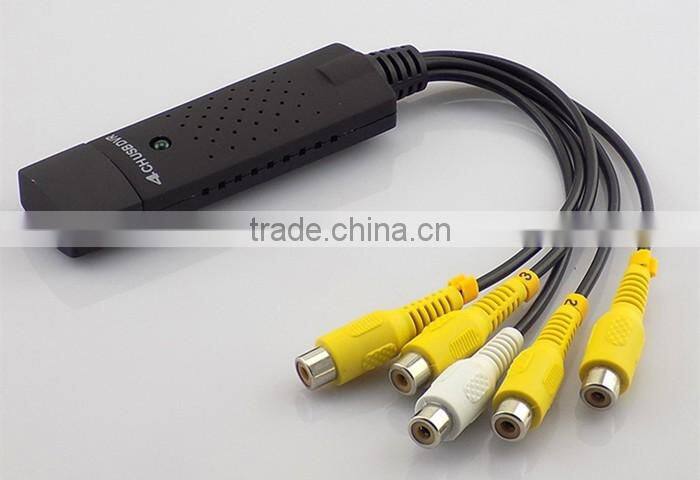 4CH USB 2.0 Video Capture Adapter DVR Card Easier Cap Card Audio AV Video Converter Capture Card Support Window XP/Vista/Win7