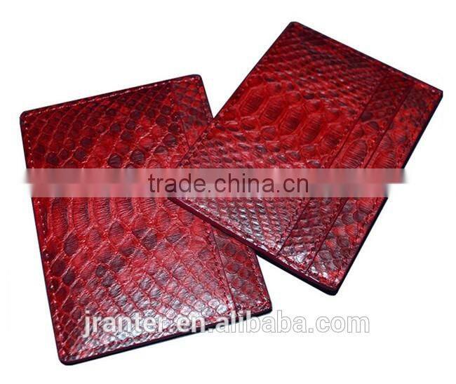 Genuine python leather credit card holder/ID card holder for promotion