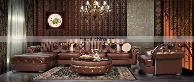 C979C Hot selling livingroom furniture L shaped modern leather sofa set