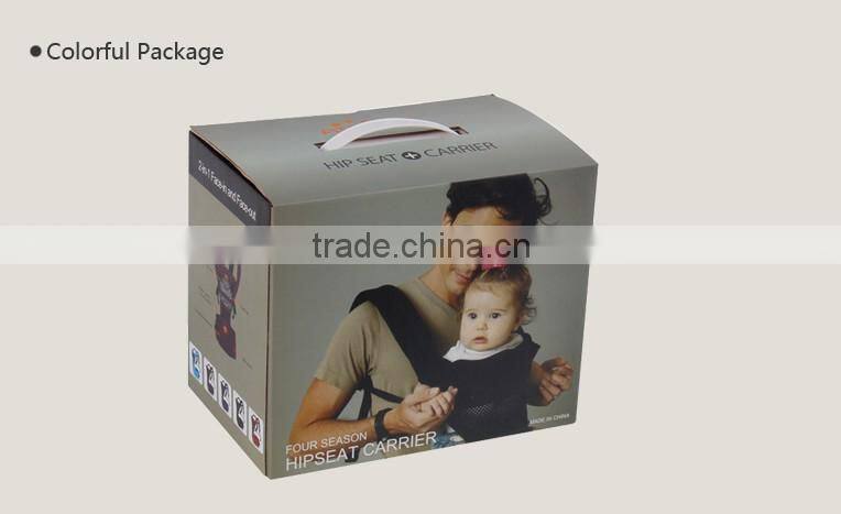 Made in China Export to Europe and America Top Quality Organic Cotton Infants Baby Hipseat Carrier Backpack Sling