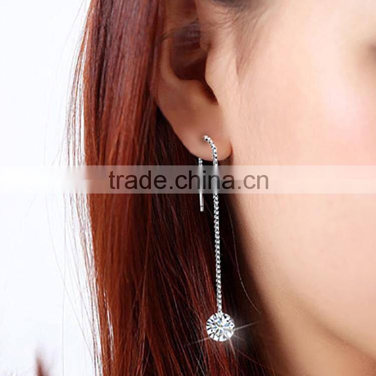 Big imitation diamond fashion earring jewellery long cartilage earrings fashionable imitation jewelry for women daily wear