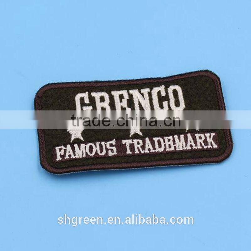 Lovely full embroidery letters tag with back adhesive