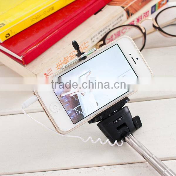 High quality 2015 zoom fashion selfie stick,monopod selfie stick,wired selfie stick