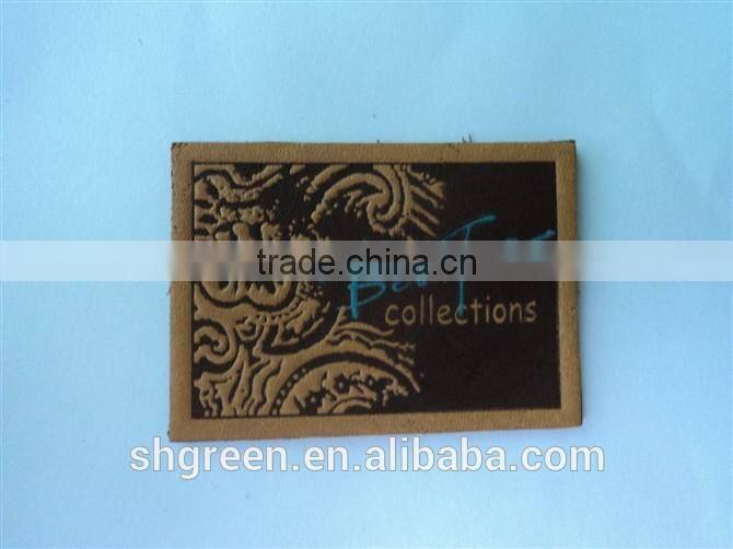 Durable genuine cowhide leather labels