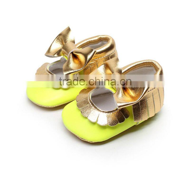 Excellent Design Fashion Simple Cheap price colorful leather babyshoes