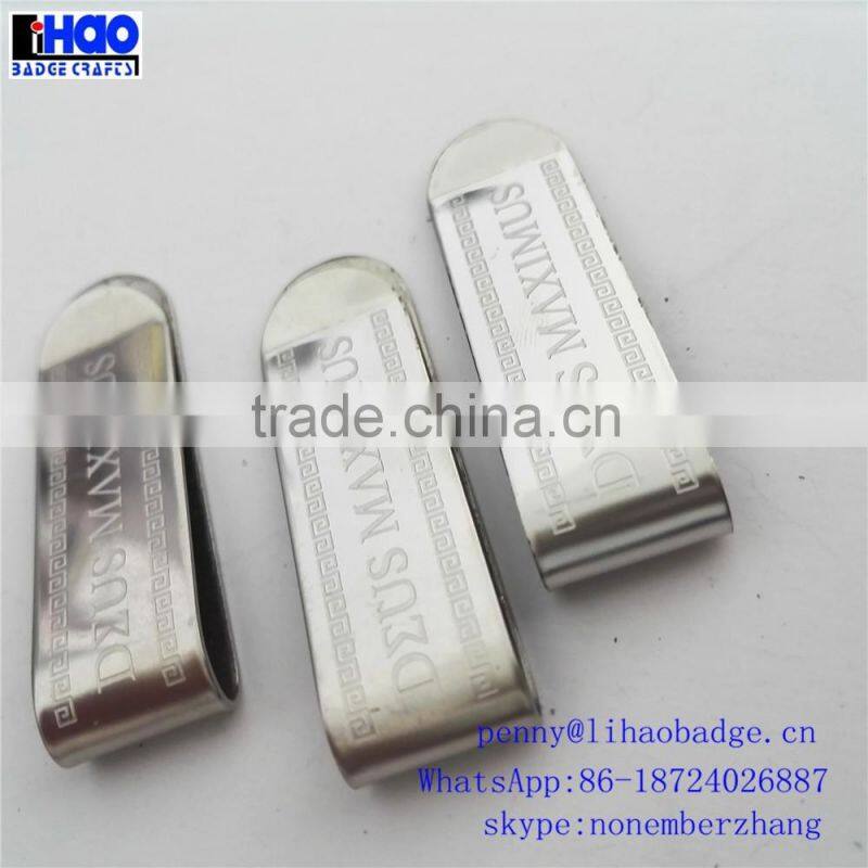 Hot sale fashion custom polished blank stainless steel money clip