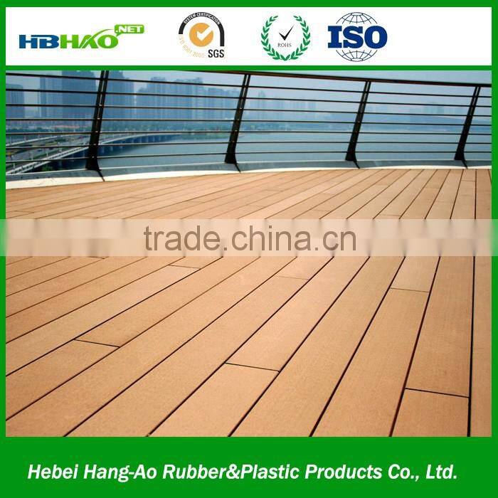 Anhui anti-UV groove outdoor hollow plastic composite wpc decking