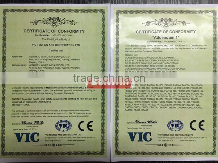 Beltwin high speed sidewall guide cleat equipment for PVC belt