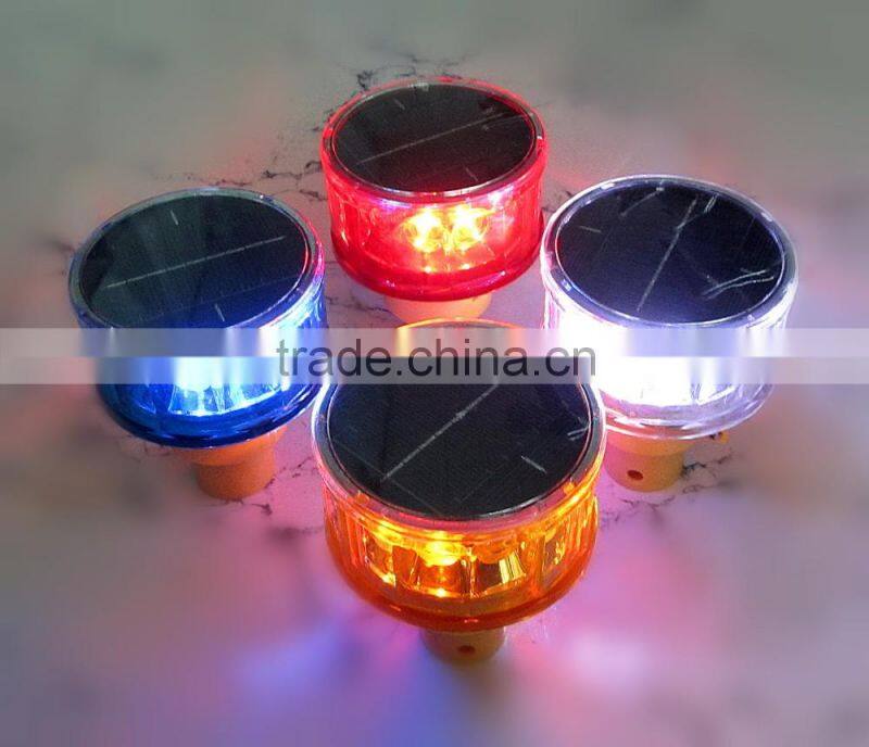 Ultra bright 12 pcs led solar-powered blinker warning light