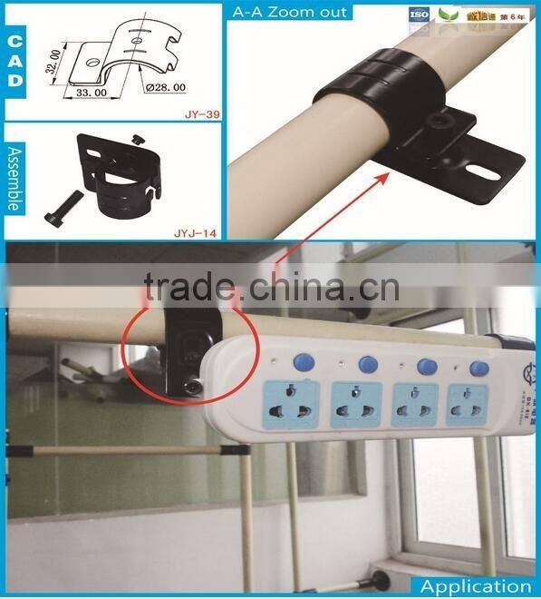JY-39|Anti-rust metal joint for coated pipe|Plated pipe fittings for logistics|Metal clamp for furniture