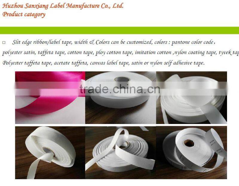 Wholesale colored satin ribbon for garment labels